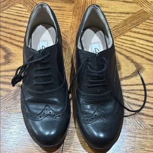 Classic Clarks Narrative Black Leather Women's Oxford Shoes